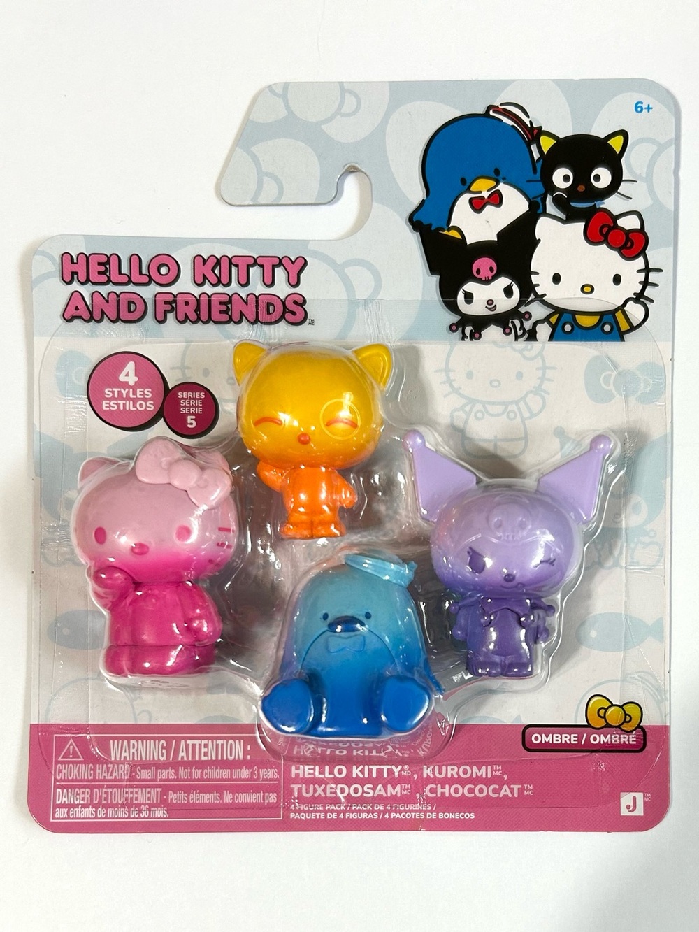Jazwares Hello Kitty and Friends Ombre 4-pack Kuromi Tuxedosam Chococat Series 5